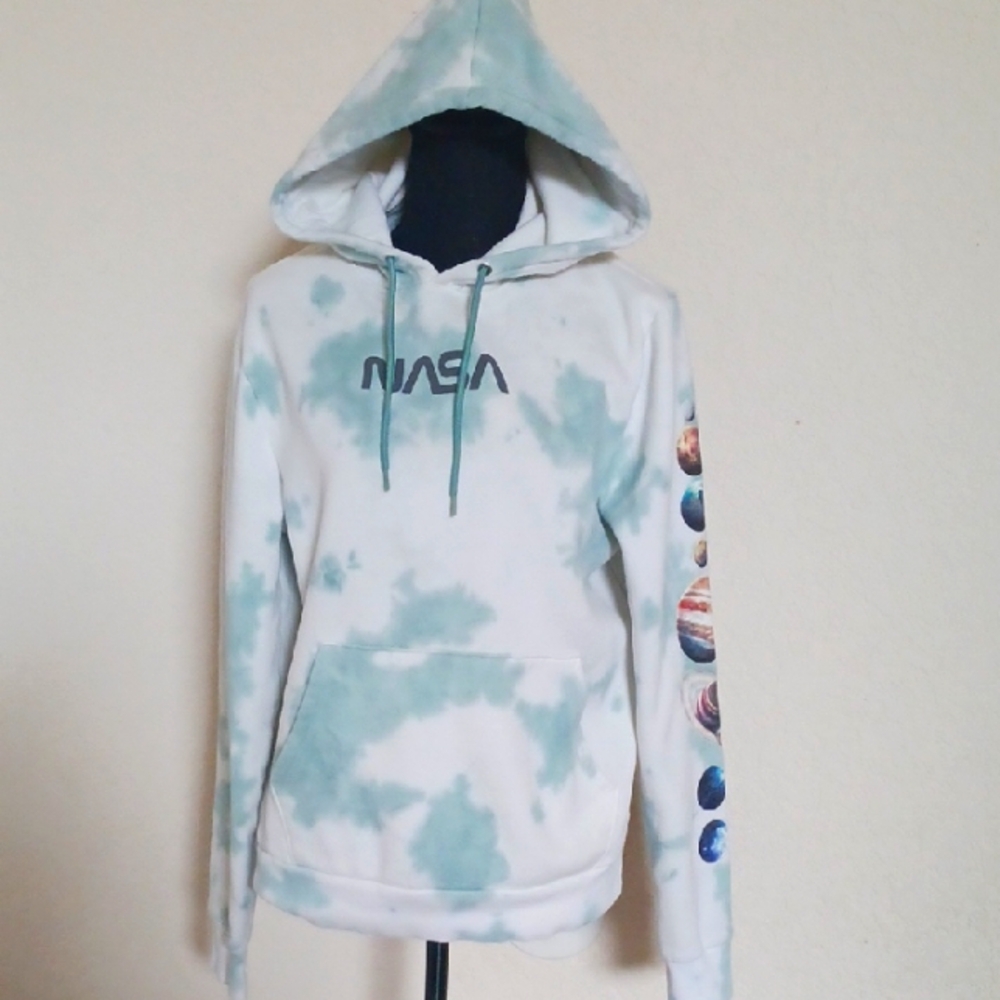 NASA Space Tie-Dye Hoodie - Blue Size Small
